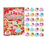 Calendrier de l'Avent 2026 Squishies Dumpling de Noël avec compte à rebours | 24 Calendrier Surprise Adulte Noël 2026 Calendrier Compte à rebours
