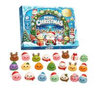 Calendrier de l'Avent 2026 Squishies Dumpling Raviolis de Noël 24 Squishies Dumpling Compte à Rebours pour Adultes, Mini Fidget Surprise Mystère Coffret Jouet Sensoriel，B