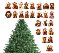 Calendrier de l'Avent 2026 Vache des Highlands, 24 décorations de Noël en | Calendrier de compte à rebours de 24 jours pour enfants, vacances, maison, appartement, salon, chambre à coucher, crèche