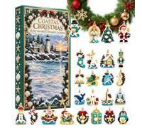Calendrier de l'Avent 24 jours avec mini brique de Noël | Lot de 24 mini calendriers de l'Avent 2026 en forme de briques, calendrier de compte à rebours de Noël 24 jours pour