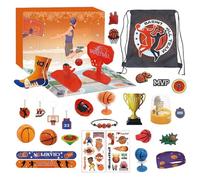 Calendrier de l'Avent - 24 Jours Cadeau de Fête Accessoires de Basketball,Coffret De Fête Basketball À Faire Soi-Même - pour Apprentissage Développement Activité Familiale Amusante Adolescents Filles