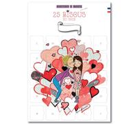 Calendrier de l'Avent 25 Bisous Fille | Format A3 avec Crochet, 25 Bisous du soir, tendre & humoristique, Personnalisables avec Prénom, Sans Chocolat ni Objet