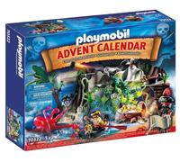 Calendrier de l'Avent 70322 : Chasse au trésor dans la baie des pirates, avec de nombreuses figurines, animaux et accessoires cachés derrière chaque porte. 120 pièces. Pour les enfants à partir de [âg