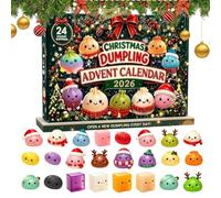 Calendrier De L'Avent À Presser De Noël 2026, Pour 24 Mini Squishies | Squishy Calendrier De L'Avent 2026 Boulettes De Noël Avec Compte À Rebours, Fidget Toy Calendrier Surprise Adulte Noël 2026