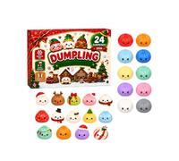 Calendrier De L'Avent À Presser De Noël 2026, Pour 24 Mini Squishies | Squishy Calendrier De L'Avent 2026 Boulettes De Noël Avec Compte À Rebours, Fidget Toy Calendrier Surprise Adulte Noël 2026