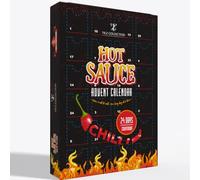 Calendrier de l'Avent alimentaire 2026 - Coffret cadeau sauce piquante | Calendrier de l'Avent sans chocolat 2026 | Calendrier de l'Avent 24 jours avec sauce piquante