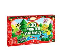 Calendrier De L'Avent Animaux Imprimés En 3D 24 Pièces Mini Fidget