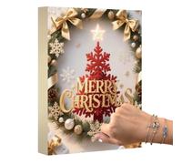 Calendrier De L'Avent Bagues Boucles D'Oreilles Bracelets Et Accessoires | Ensemble Bijoux Noël 25 Jours Bijoux Mode Accessoires Femme Fille Ado Pour Fêtes Halloween Pâques