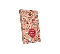 AltoBuy Calendrier de l'Avent Bougies Parfumées (3 parfums) avec Photophore en Verre Rouge