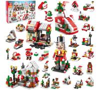 Calendrier de l'Avent,Calendrier de l'Avent de blocs,Calendrier de l'Avent Jouet Enfant,l'Avent 24 Blocs de Construction,Cadeau de Noël pour Enfants, Garçons,Filles,Cadeau Garcon 3-8 Ans Garcon
