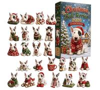 Calendrier de l'Avent chien de Noël 2026 Décoration festive de chiot en | calendrier de l'Avent 24 jours avec ornement chien de Noël pour Homme, Femme, Enfant, Extérieur, Vacances, Ma