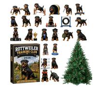 Calendrier De L'Avent Chien Noël 2026 Calendrier De Compte À Rebours 24 | Pendentif Noël Chien Sapin Pour Ados Maison Bureau Classe Événements À