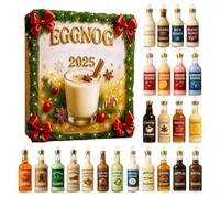 Calendrier de l'Avent Cocktail 2025, calendrier de compte à rebours de Noëls de 24 jours avec ornement de cocktail 2D, compte à rebours des vacances et cadeau de whisky pour les amateurs de whisky