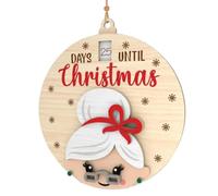 Calendrier de l'Avent Compte à rebours, décoration panneau rustique en | Enseigne à grand-mère de Noël et calendrier compte à rebours, pour salon, chambre à coucher, taille S