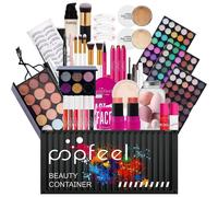 Calendrier de l'Avent cosmétiques, trousse de maquillage pour filles, coffret cadeau maquillage, fards à paupières, rouges à lèvres, correcteurs, poudres, blush, mascara, POP011B