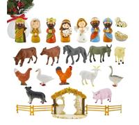 Calendrier de l'Avent - Crèche de Noël religieuse - Souvenirs chrétiens | Calendrier de compte à rebours de 24 jours pour les fêtes, la maison, les festivals, la famille, les amis