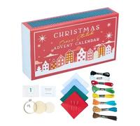 Calendrier De L'Avent De Broderie Pour Noël,24 Jours d'Avent des Fêtes Festif Interactif et,Kit De Tricot Calendrier De Compte À Rebours De Noël | Pour Adultes Femmes Adolescents Amoureux