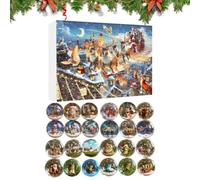 Calendrier De L'Avent De Noël 2025 Ornements Animaux Décorations En | Charmes Animaux Sapin Noël Compte À Rebours Avent Pour Adultes Vacances Fêtes