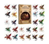 Calendrier de l'Avent de Noël 2026 2D - 24 jours - amusants et | Calendrier 24 jours Père Noël équitation pour la maison, le bureau, l'école, mur, fenêtre, fête, Nouvel An