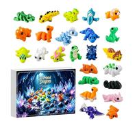 Calendrier de l'Avent de Noël 2026 Figurines de Dragon Flexibles et | Calendrier de l'Avent de Noël avec des Mini Animaux Imprimés en 3D Pour garçons filles table chambre