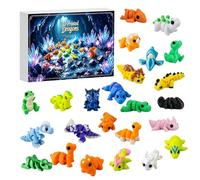 Calendrier de l'Avent de Noël 2026 Figurines de Dragon Flexibles et | mini calendrier de l'Avent de Noël dragon imprimé en 3D pour adultes, , chambre, bureau, table de fêtes