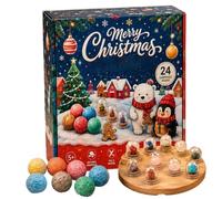 Calendrier de l'Avent de Noël en Minéral Naturel en à Collectionner | Calendrier de Noël avec Compte à Rebours des 24 Jours Pour garçons et filles, fêtes de fin d'année et