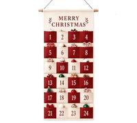 Calendrier De L'Avent De Poche Décompte Noël Avent mural poches de 24 jours | Calendrier Compte à Rebours Réutilisable Pour Adultes Intérieur Maison Salon Chambre Bébé