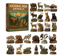 Calendrier De L'avent Des Parcs Nationaux 2025,24 Jours Calendrier De Compte À Rebours De Noël Avec 24 Pendentifs Animaux Plats En Acrylique 2D, Pour Explorateurs Et Amoureux De La Nature
