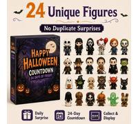 Calendrier de l'Avent d'Halloween 2026, compte à rebours de 24 jours, ensemble de 24 figurines de films d'horreur, décoration de bureau, de maison et de fête, cadeau surprise Halloween-Figurine-C
