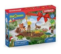 Calendrier de l'avent Dinosaures Schleich Jurassic - Figurines Animaux Dinos et Accessoires - Set Jouets et carte offerte