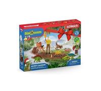 Calendrier de l'avent Dinosaures Schleich Jurassic - Figurines Animaux Dinos et Accessoires - Set Jouets et carte offerte