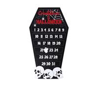 Calendrier de l'Avent en bois - Chiffres décoratifs pour la maison - Décoration d'Halloween pour une atmosphère festive - Szq636 (noir, 30 cm)