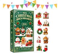 Calendrier de l'Avent en Briques pour Noël Décoration en Acrylique Brique | Calendrier Noël 24 Jours Pour Sapin D'Hiver Couronne Porte Fenêtre Mur Manteau De Cheminée