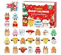 Calendrier de l'Avent en peluche 2026, 25 jours surprises de Noël, mini peluches avec bonhomme de neige, renne, arbre de Noël, pain d'épices et pizza, cadeau pour enfants, adolescents, femmes