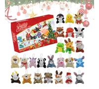 Calendrier De L'Avent En Peluche 24 Jours Peluche Drôle Mignon Noël Père | Calendrier Compte à Rebours Mini Animal Pour Chambre Bureau Magasin Arbre Guirlande