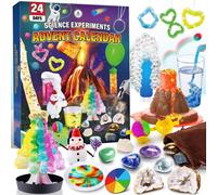 Calendrier de l'Avent enfants - Kit d'expériences de chimie - 24 jours - Expériences STEM - Pour garçons et filles