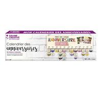 Calendrier perpetuel anniversaire graine creative bois avec 50 disques a decorer