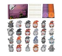 Calendrier De L'Avent Halloween 24 Jours Gnomes Ornements Vacances