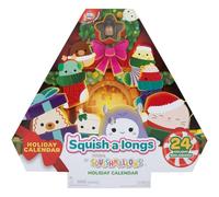 Calendrier de l'avent JAZWARES Squish-a-longs Holiday 2026 24 Mini-Squish 2,5 cm rouge multicolore avec accessoire anneau