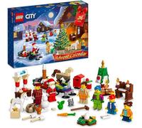 Calendrier de l'Avent LEGO City 60352 - Figurine Père Noël - Cadeau pour Enfants