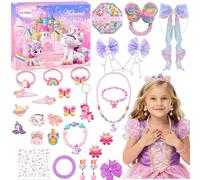Calendrier de l'Avent licorne Fille- Calendrier de l'avent 2026 pour 3+ ans Filles Enfants Cadeau de Noël avec 24 Jours Surprises Calendrier de l'Avent Comprenant Jouets et Accessoires pour Cheveux