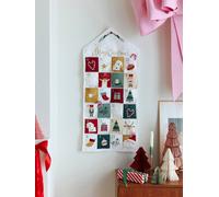 Calendrier de l'Avent Merry Christmas blanc imprimé TU