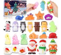 Calendrier De l'Avent Mochi Squishy Pour Enfants 24 Surprises, Calendrier De l'Avent 2026 Pour Garçons Filles Avec 3 Grands (8cm) & 21 Petits (5.5cm) Jouets Sensoriels Anti-Stress