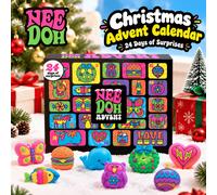 Calendrier de l'Avent NeeDoh 2026, 24 jours, compte à rebours de Noël en PVC 3D, cadeau surprise, jouet anti-stress, cadeau du Nouvel An 24 Days
