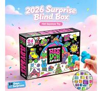 Calendrier de l'Avent NeeDoh 2026, jouet anti-stress à presser, boîte surprise de compte à rebours de Noël, cadeau de fête pour adolescents et adultes A1