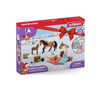 Calendrier De L'avent Noel 2023 Equestre Chevaux Pour Schleich Horse Club Equitation - Figurines Animaux Et Accessoires - Set Jouets Et Carte Tigre