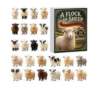 Calendrier De L'Avent Noël 2026 Ornement Mouton Plat En Acrylique 2D | Ornements Moutons Compte À Rebours De Noël Pour Hommes et Femmes Salon Chambre Bureau