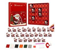 Calendrier de l'Avent Noël 26 jours art pierres précieuses décoration de la | Kit de peinture pierre calendrier pour femmes filles enfants maison chambre arbre mural