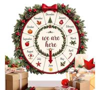 Calendrier De L'Avent Noël En Bois Roue Mensuelle Toutes Saisons