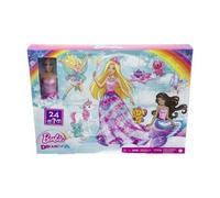 Calendrier de l'Avent Noel : poupee mannequin, animaux, tenues, accessoires - Barbie Princesse, fee, sirene - Set Dreamtopia et carte